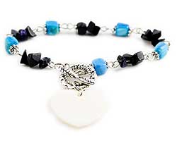 WBL-1051-05  Religious Bracelet with Glass/Stone Beads