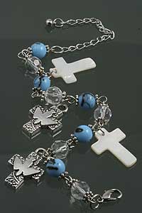 WBL-1045-01 Religious Braclet with Stone/Glass Beads