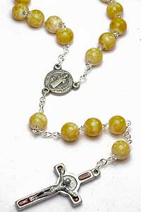 11805-2 St Benedict Yellow Rosary