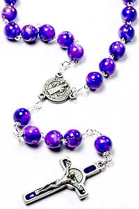 11808-7 St Benedict Lavender Rosary