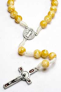11777-3 St Benedict Yellow Rosary