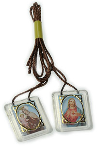 2488 Acrylic Scapular on Brown Rope