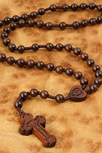 Jujube Wood Bead Cord Rosary