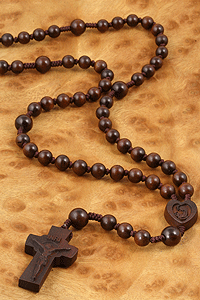 Jujube Wood Bead Cord Rosary