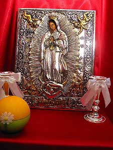 Our Lady of Guadalupe Silver Icon