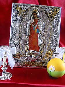 Our Lady of Guadalupe Silver Icon