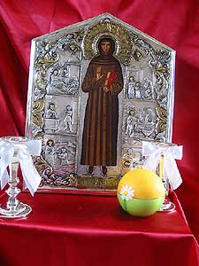 Saint Francis Large Silver Icon