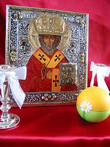 Saint Nicholas Silver Icon