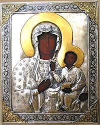 Our Lady of Czestochowa Silver Icon