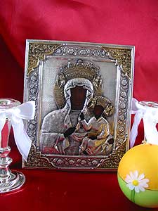 Our Lady of Czestochowa Silver Icon