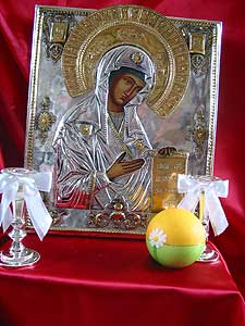 Bogolyubsky Virgin Silver Icon
