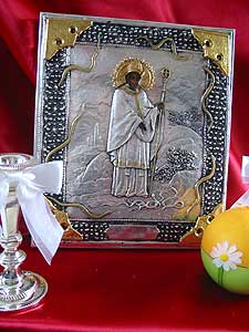 Saint Patrick Silver Icon