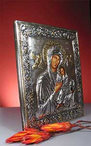 Our Lady of Perpetual Help Silver Icon