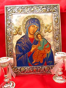 Our Lady of Perpetual Help Silver Icon