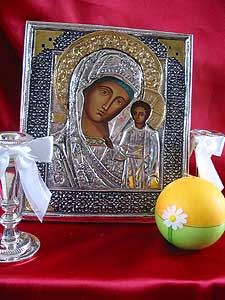 Our Lady of Kazan Silver Icon