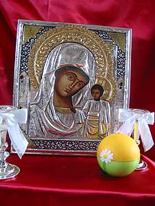 Our Lady of Kazan Silver Icon