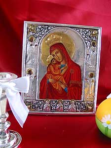 Our Lady of Potchaev Silver Icon