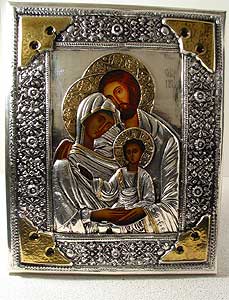 The Holy Family Silver Icon