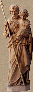 St.Joseph with child Natural Wood