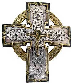 Celtic Cross With Gilded Crucifix