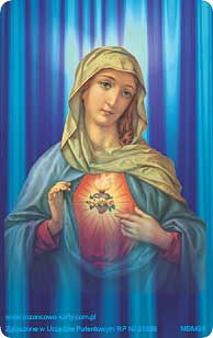 Blessed Heart of Mary - Rosary Card