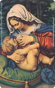 Mother Feeding Jesus - Rosary Card