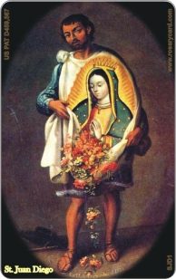 St. Juan Diego Our Lady of Guadalupe - Rosary Card