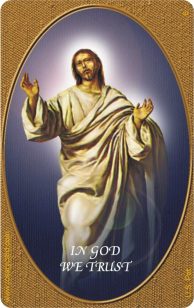 In God We Trust Rosary Card