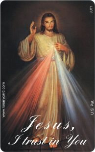 Jesus the Divine Mercy - Rosary Card