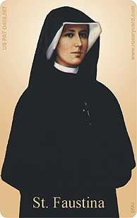St. Faustina Rosary Card