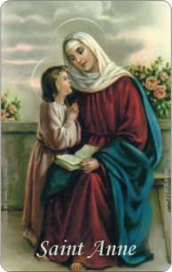 Saint Ann Rosary Card