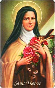 Saint Therese Rosary Card