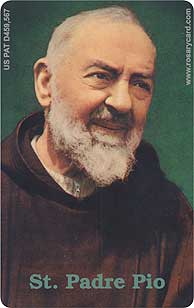 Padre Pio Rosary Card