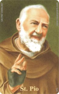 Padre Pio Rosary Card