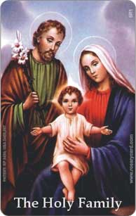 Holy Family Rosary Card