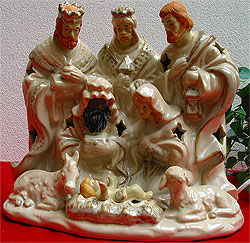 Large Ceramic Nativity Figurine