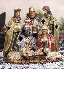 Ceramic Nativity T/L Holder